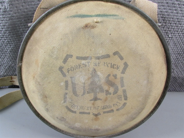 Vintage USFS Canvas Woolwine Canteen