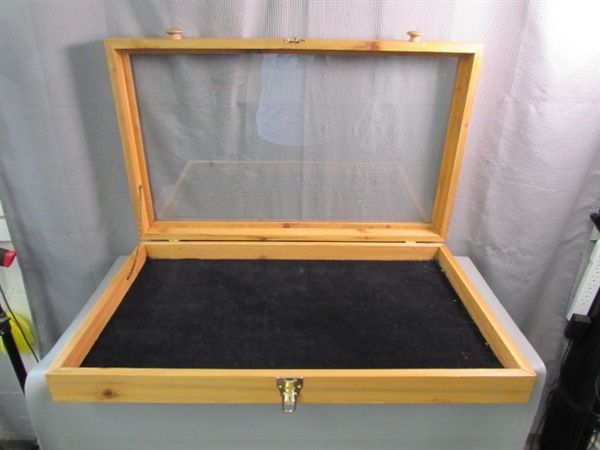 Wood and Glass Countertop Display Case