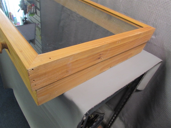 Wood and Glass Countertop Display Case