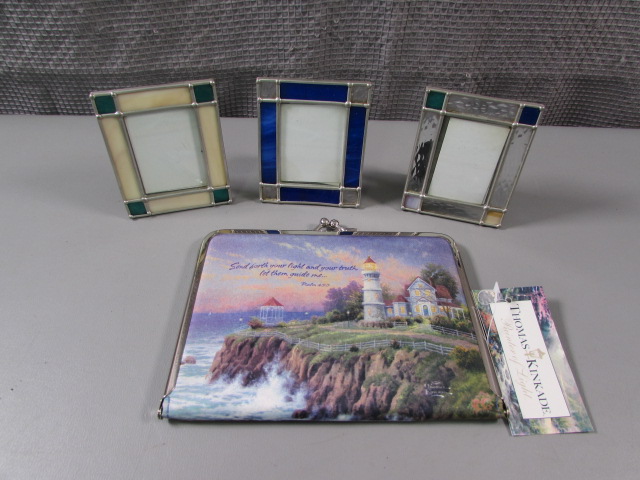 Lot Detail Stained Glass Frames And Thomas Kinkade Picture Album 1388