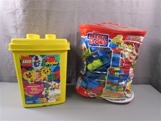 Mega Bloks and Lego Duplo Blocks
