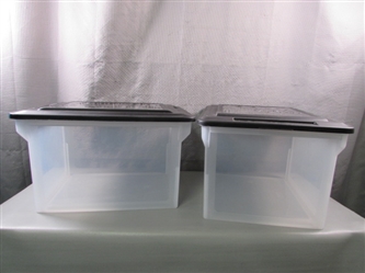Pair of Sterilite File Boxes