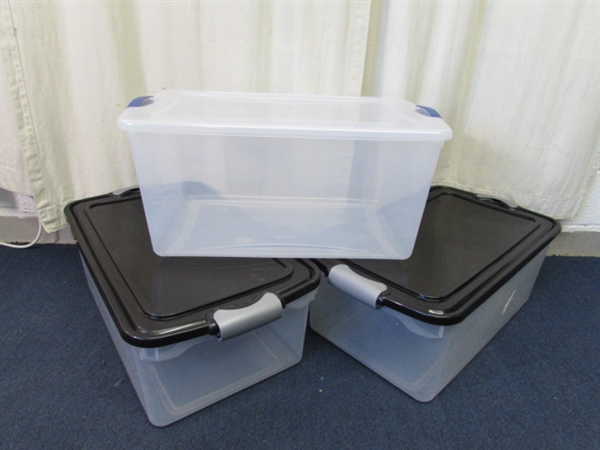 Homz and Sterilite Storage Tubs