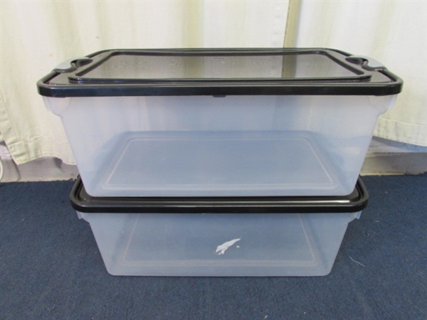 Homz and Sterilite Storage Tubs