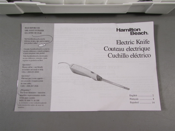 Hamilton Beach Electric Knife with Case