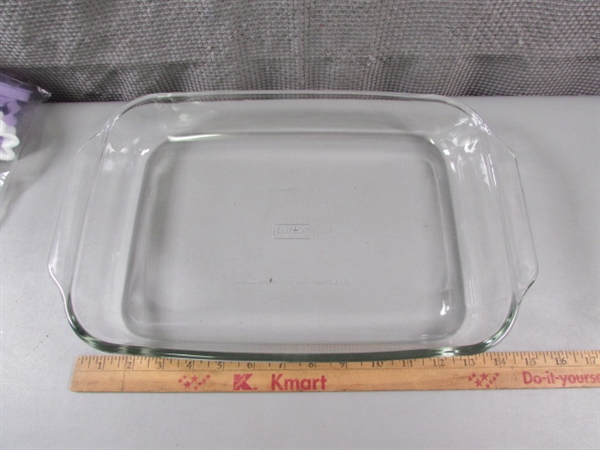 Pyrex Baking Dish and Cookie Cutters