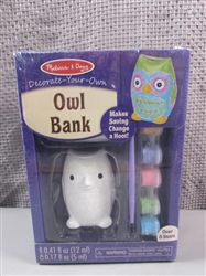 NEW-Melissa & Doug Decorate-Your-Own Owl Bank