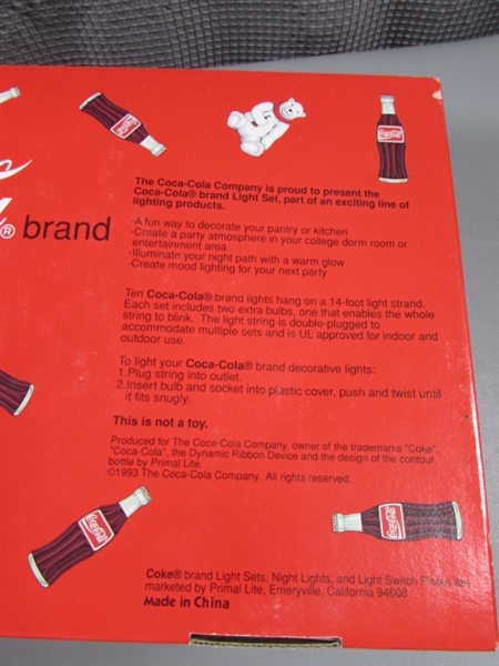 VTG Coca-Cola Brand Light Set-3 Ct