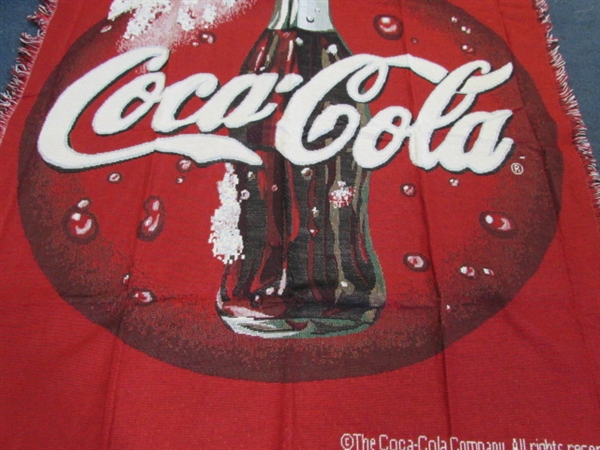 Mohawk Home Coca-Cola Throw Blanket-Appears New