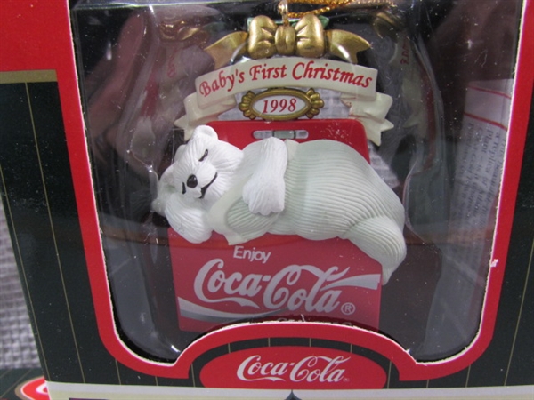 NEW- Coca Cola Ornaments-Set of 3