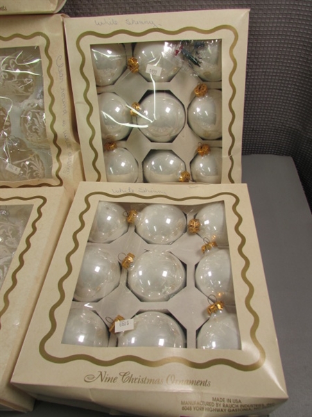 9 BOXES - ASSORTED GLASS CHRISTMAS ORNAMENTS