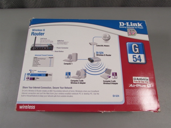 D-LINK WIRELESS G ROUTER - NEW