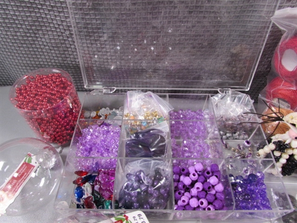 LARGE ASSORTMENT OF JEWELRY MAKING & CRAFT SUPPLIES