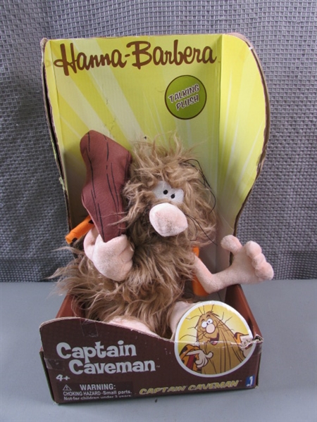 NEW-Hanna-Barbera Talking Plush Captain Caveman