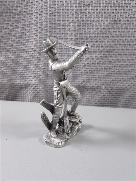 Vintage Blues & Grays Pewter Figures by Ronald Cameron