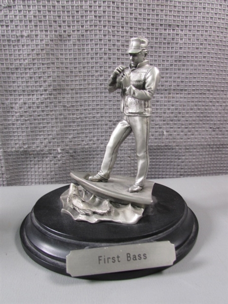 First Bass and First Gun, First Buck Pewter Figurines- Both Numbered