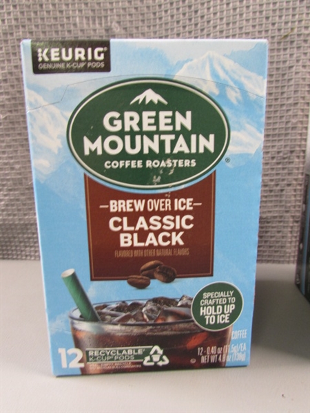 2 PACKAGES GREEN MOUNTAIN KEURIG BREW OVER ICE COFFEE PODS