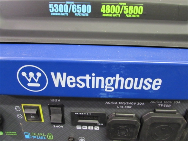 WESTINGHOUSE WGEN5300DFV DUAL FUEL GENERATOR