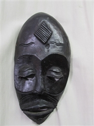 HAND CARVED WOOD AFRICAN MASK