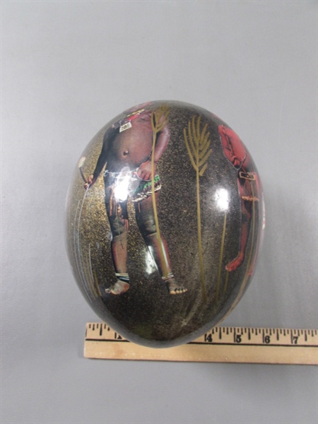 AFRICAN DECORATED OSTRICH EGG
