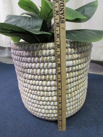 ARTIFICIAL PLANT IN WOVEN BASKET