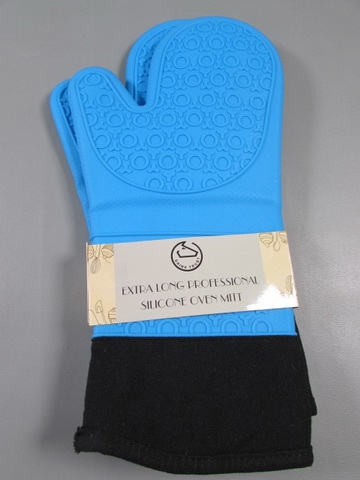 EXTRA-LONG SILICONE OVEN MITTS