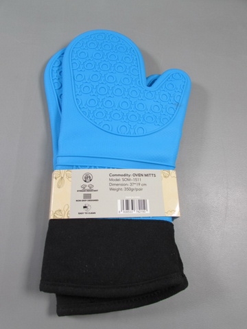 EXTRA-LONG SILICONE OVEN MITTS
