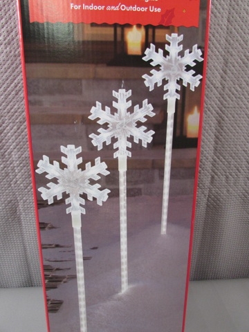 5 SNOWFLAKE LED PATHWAY LIGHTS - NEW