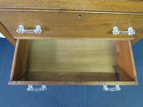 ANTIQUE OAK HIGHBOY DRESSER