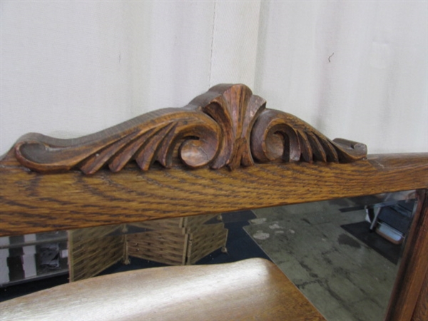 ANTIQUE OAK HIGHBOY DRESSER