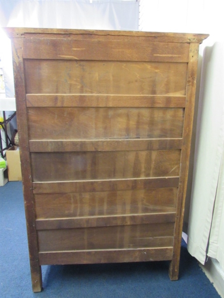 ANTIQUE OAK HIGHBOY DRESSER