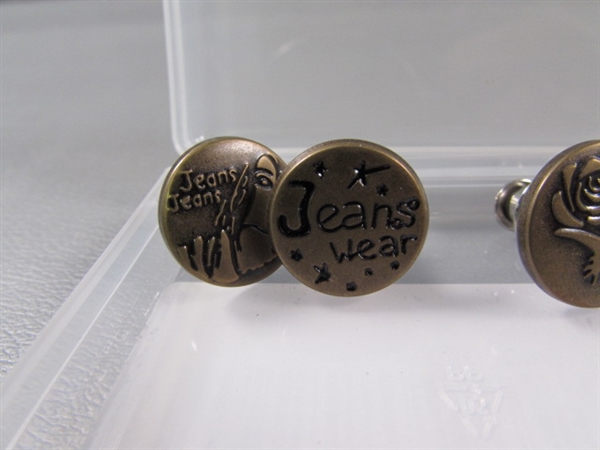 12 SETS BUTTON PINS FOR JEANS