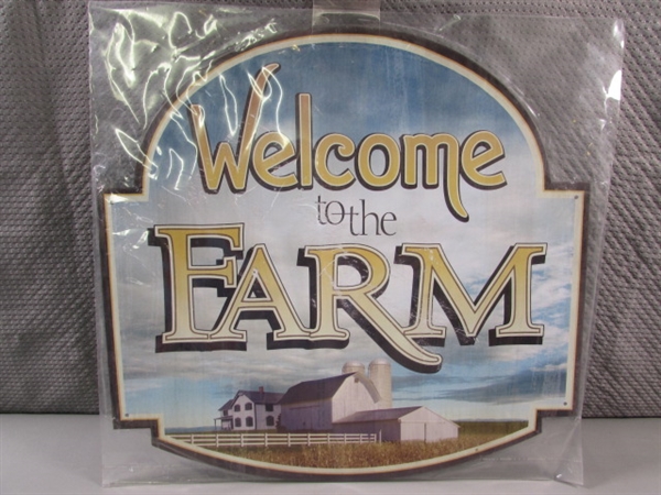 WELCOME TO THE FARM' HEAVY DUTY METAL SIGN