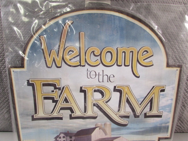 WELCOME TO THE FARM' HEAVY DUTY METAL SIGN