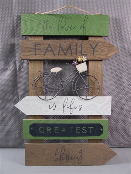 THE LOVE OF FAMILY....' WALL SIGN