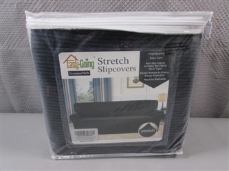 EASYGOING BLACK STRETCH SLIPCOVER - OVERSIZED SOFA
