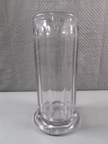 ANTIQUE GLASS SODA FOUNTAIN STRAW HOLDER