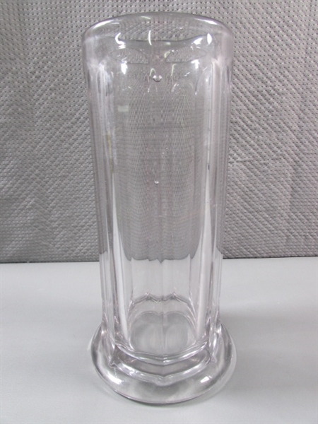 ANTIQUE GLASS SODA FOUNTAIN STRAW HOLDER