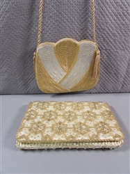 2 VINTAGE BEADED CLUTCHES