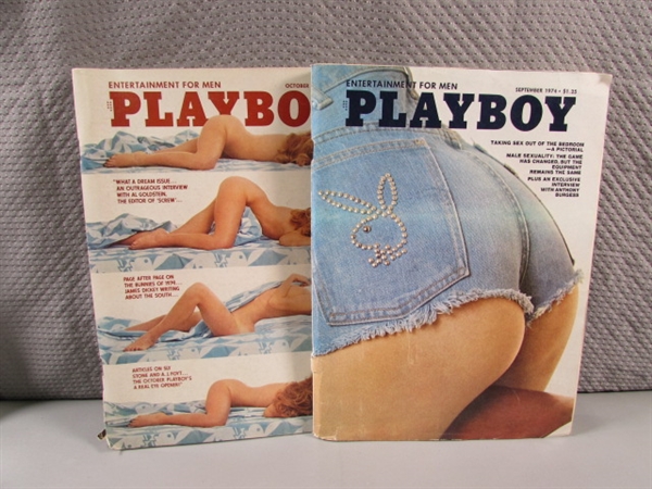 VINTAGE 1974 PLAYBOY MAGAZINES & MORE - 13 ISSUES
