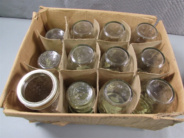 2 BOXES OF SMALL JARS