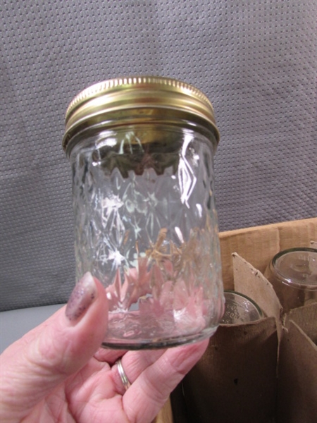 2 BOXES OF SMALL JARS