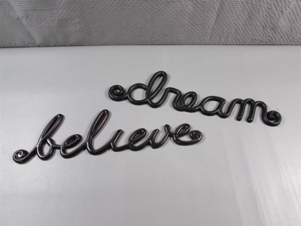 BELIEVE & DREAM WALL WORDS