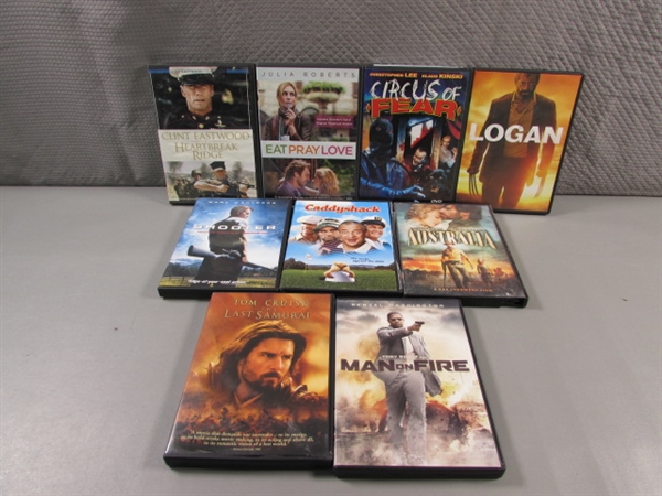 LARGE ASSORTMENT OF MOVIES ON DVD