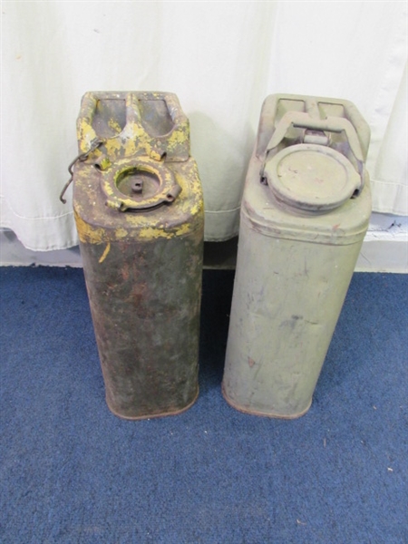 PAIR OF GREEN JERRY CANS - 5-GALLON