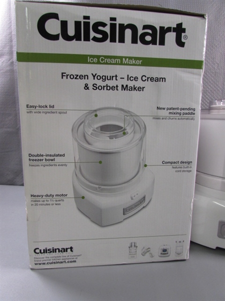 CUISINART ICE CREAM/SORBET/YOGURT MAKER