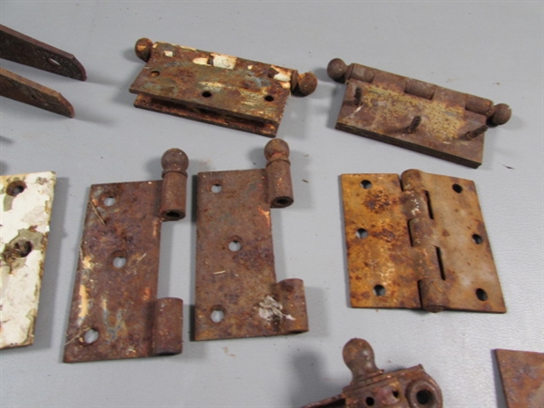 OLD HINGES AND WHEELS