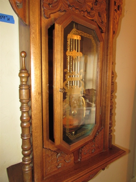 LARGE ORNATE REGULATOR WALL CLOCK