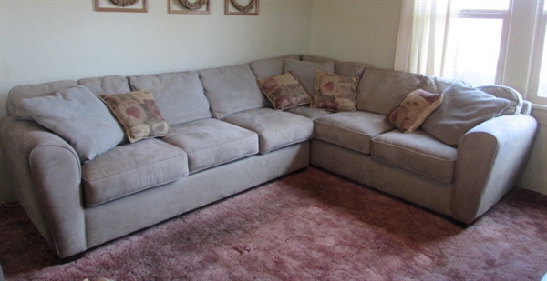 2-PIECE MICROFIBER SECTIONAL/SLEEPER SOFA