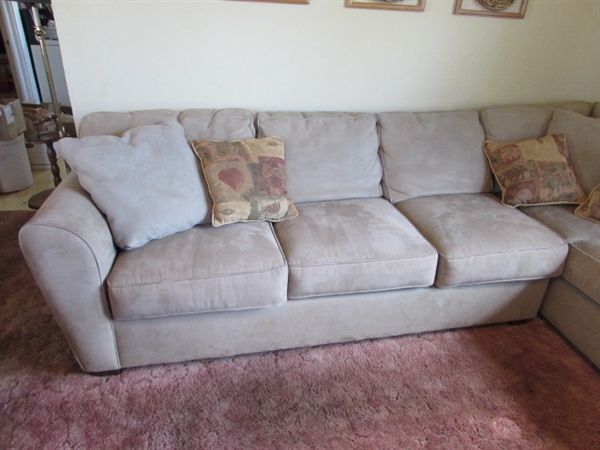 2-PIECE MICROFIBER SECTIONAL/SLEEPER SOFA